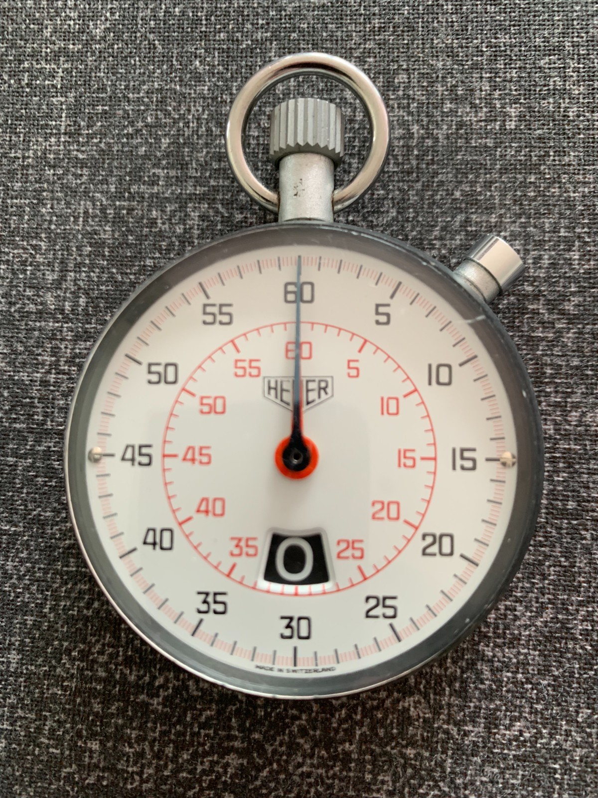 Heuer 12 Hour 0-60 minute register Rally Timer Serviced