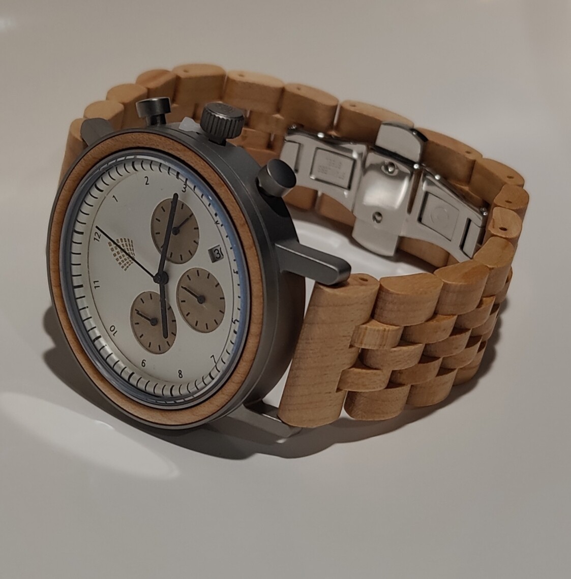 The White Cedar Wood Watch – Maple Chronograph – New in Box