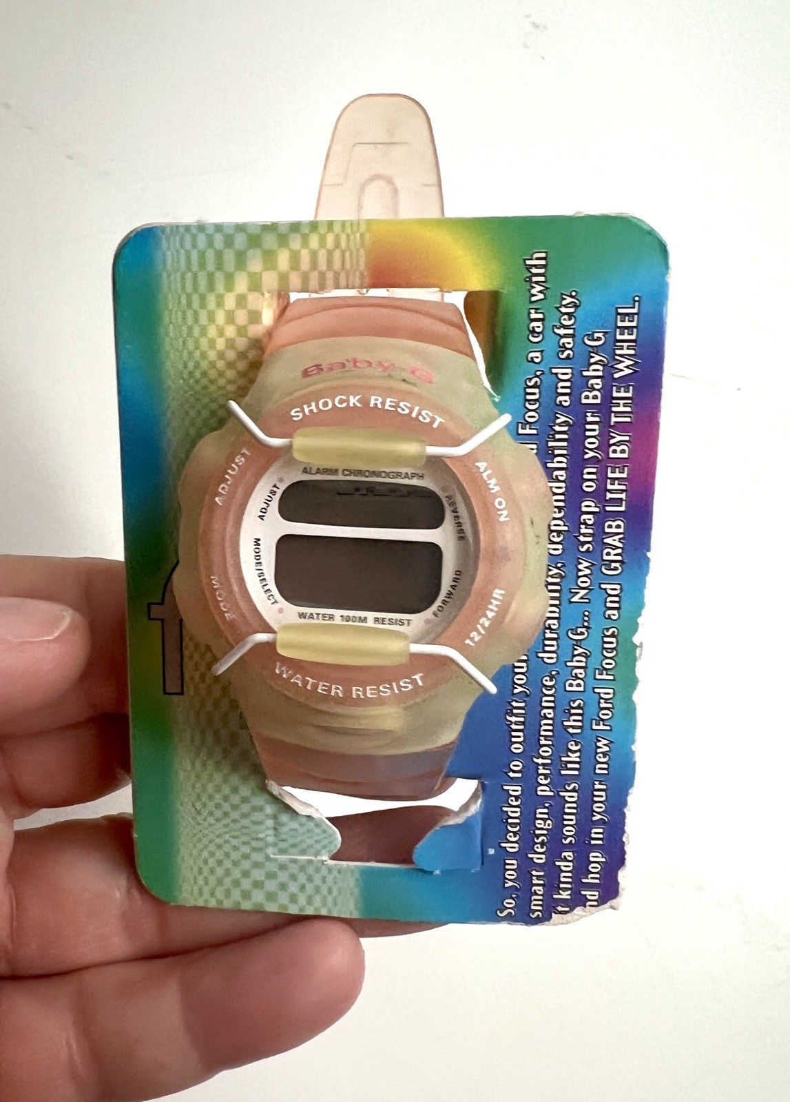 New CASIO vintage BABY-G pink BG-142 Original Ford Focus Packaging