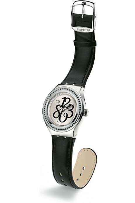 Swatch Women’s YNS111 “Irony” Black Gloss Year-Round Analog Quartz Black Watch