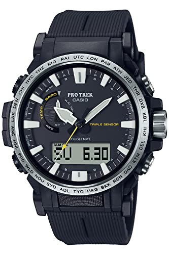 CASIO PRO TREK PRW-61-1AJF Radio Solar Triple Sensor Black Watch Japan Y863572