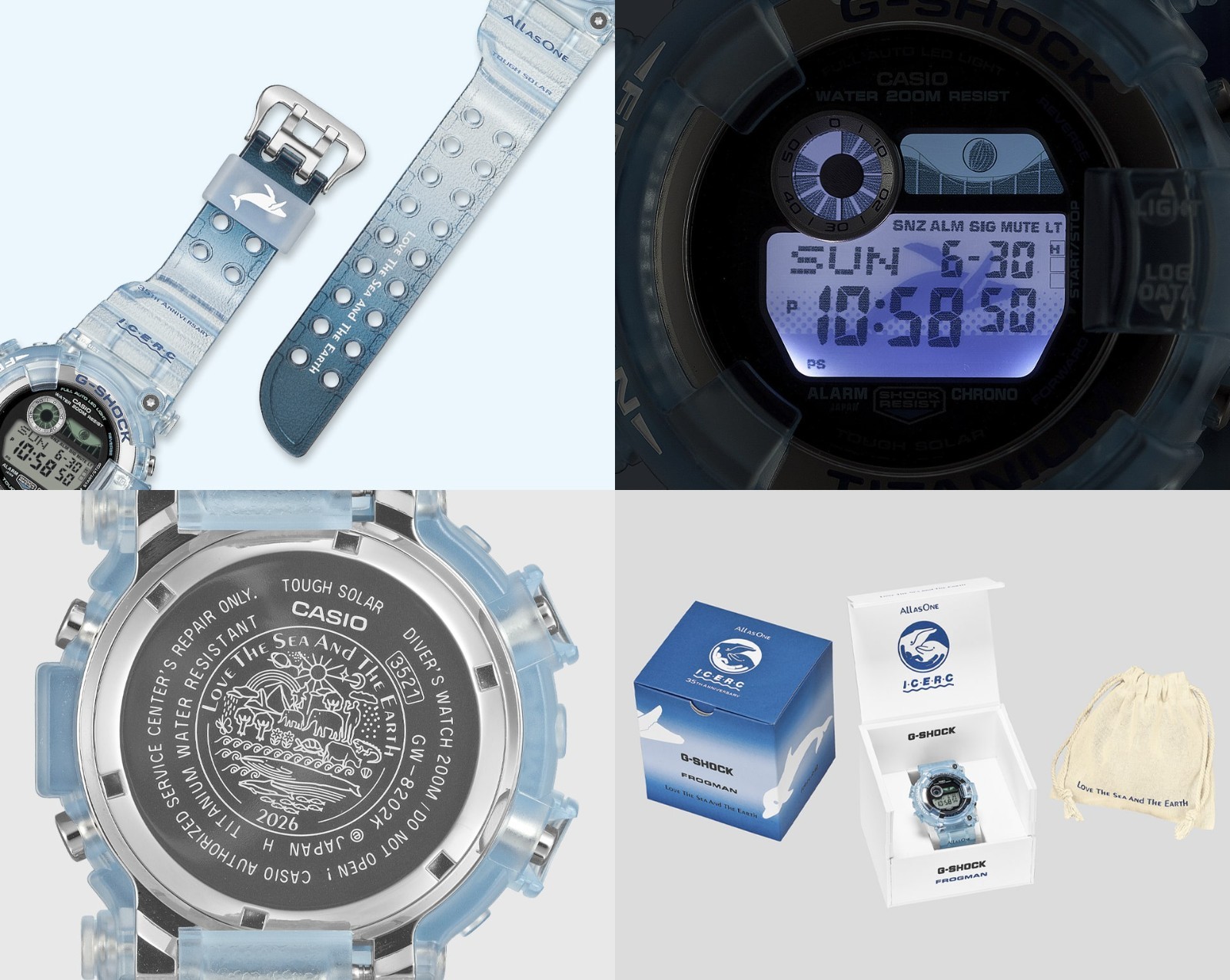Casio G-SHOCK GW-8202K-2JR FROGMAN Master of G Sea Blue Whale Men Watch LIMITED