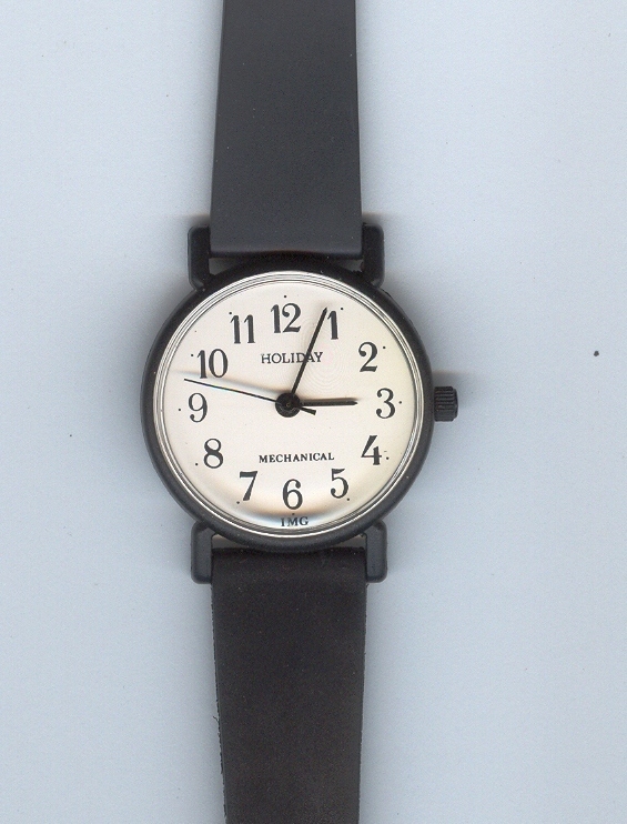 Orologio “HOLIDAY” Meccanico – Colore Nero – Quadrante Bianco