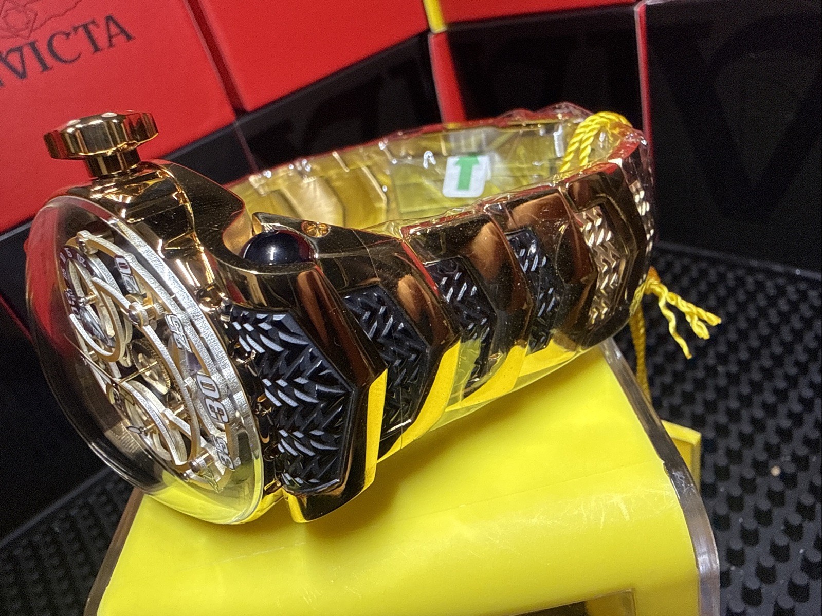 Invicta RESERVE Grand Dome Automatic Men’s 49mm Gold Skeleton dial 50268