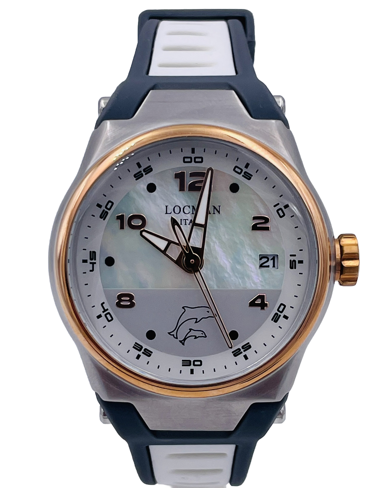 Locman Mare 558WAAO/395 39mm Wr100m Titanium/Rubber Watch Hot New