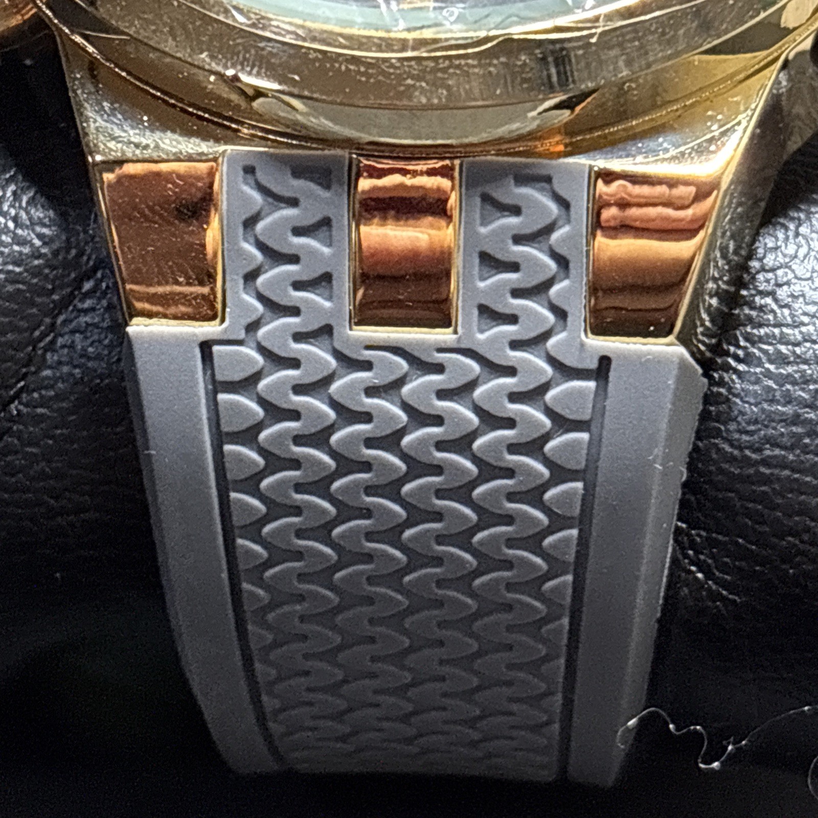 Axiom Men’s Gold Tone Grey Dial Analog & Digital Large Watch