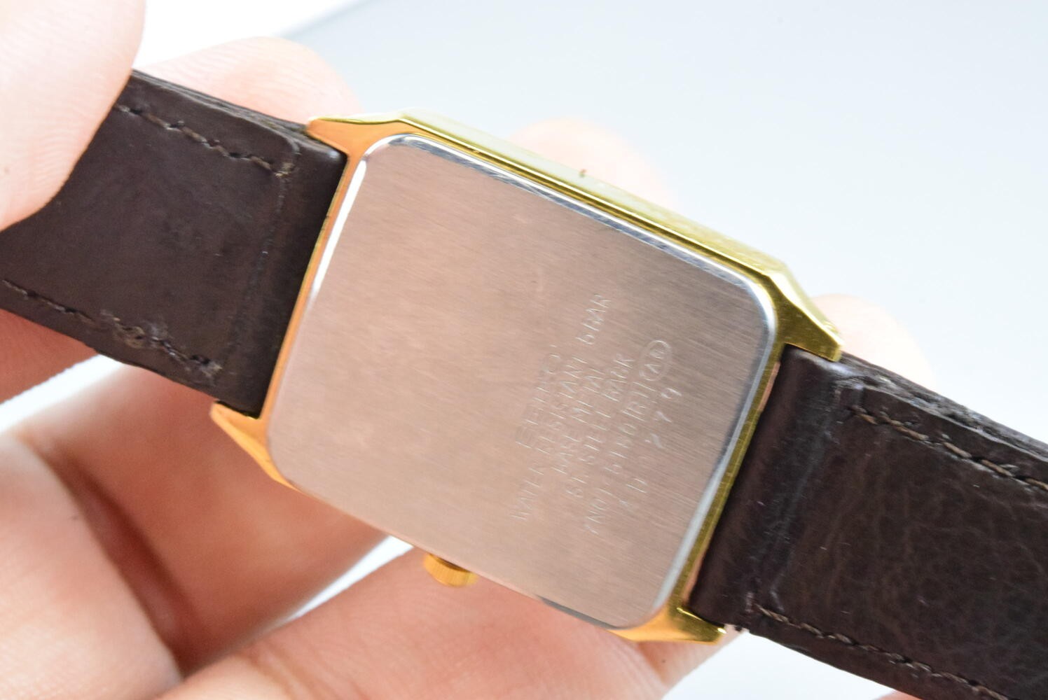 Vintage watch Seiko Spirit 7N01-5180 Yellow Men Quartz Octagonal 26mm