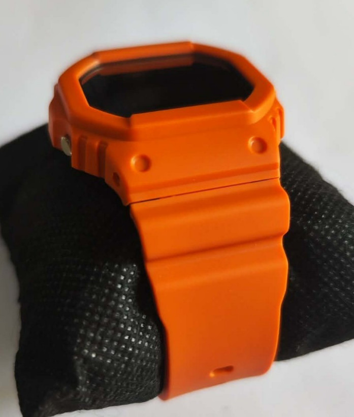 DW5600 CASIO ORANGE ORANGE SILVER G-Shock CUSTOM DIGITAL QUARTZ WATCH @