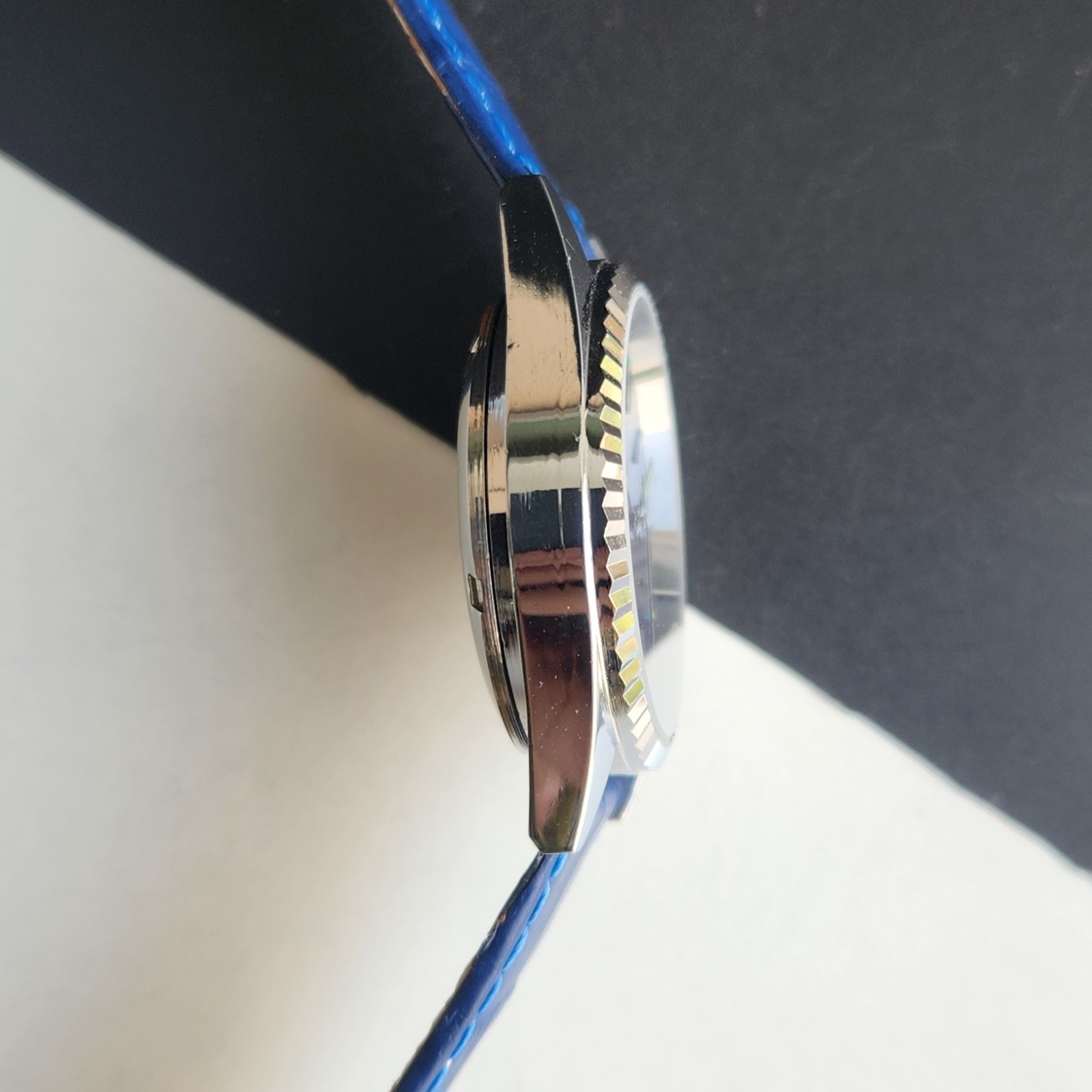 Vintage HMT Kohinoor Fluted Bezel Mechanical Hand Winding Wrist Watch A03