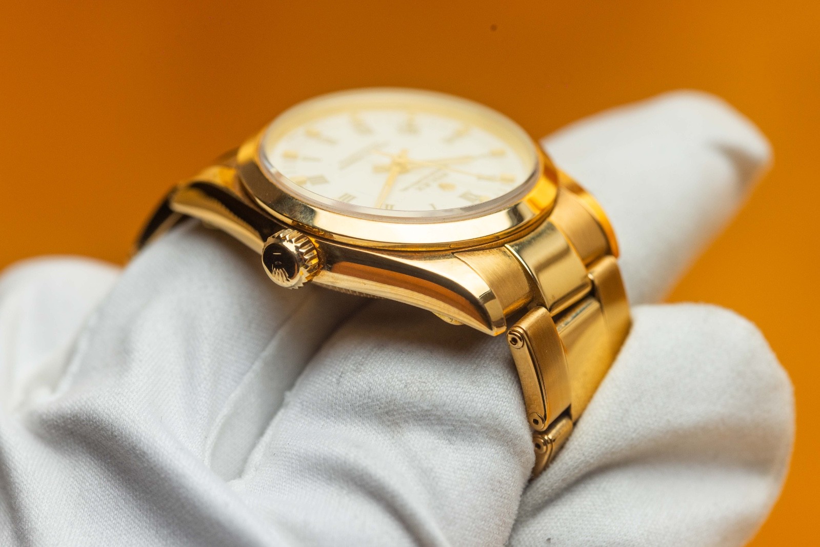 Rolex Oyster Perpetual President 18k White Roman Dial 31mm – 67518