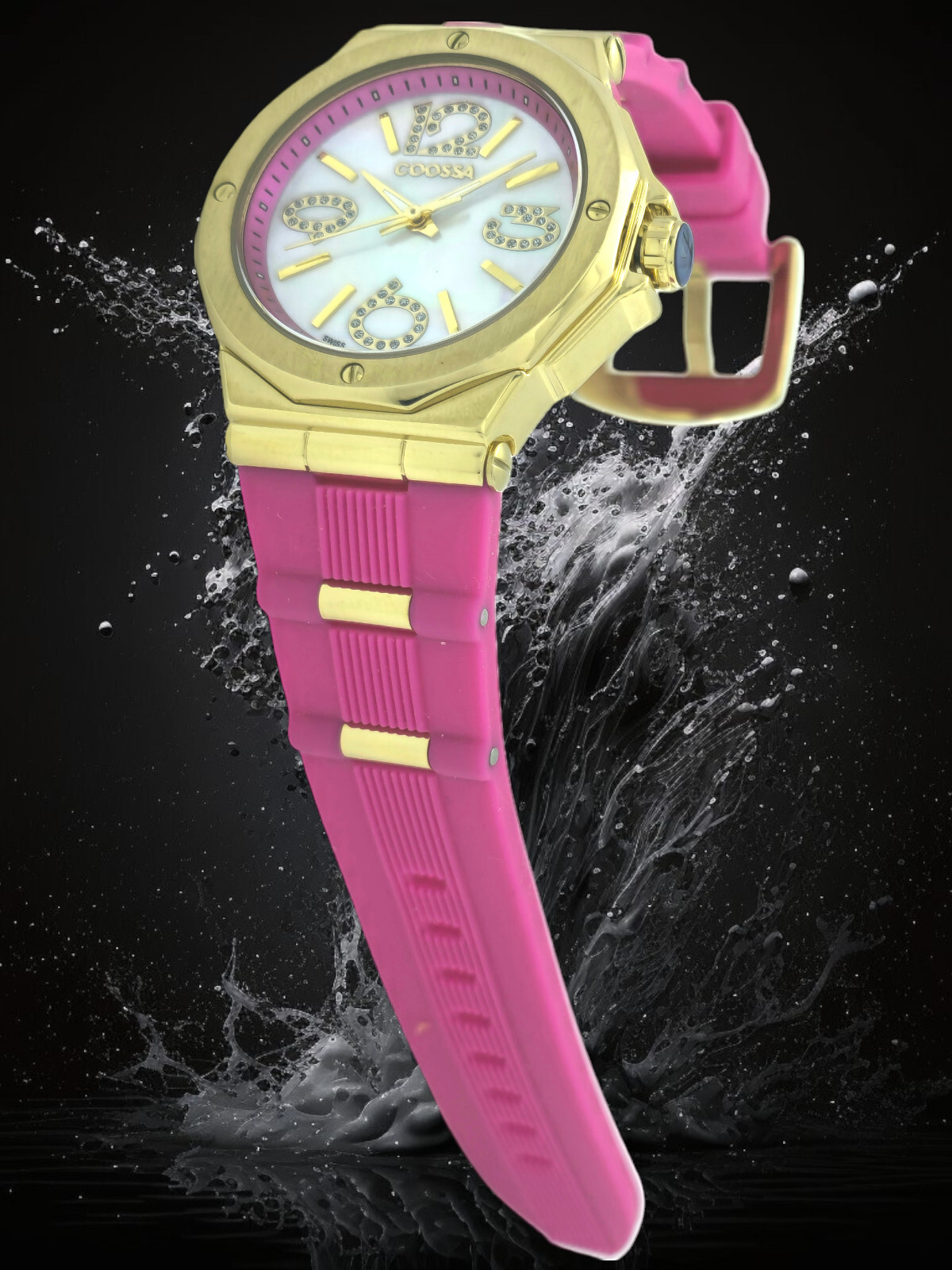 Coossa Original Women’s Watch 36.5MM Case Swiss Movt 100M WR Mother Of Pear Dial