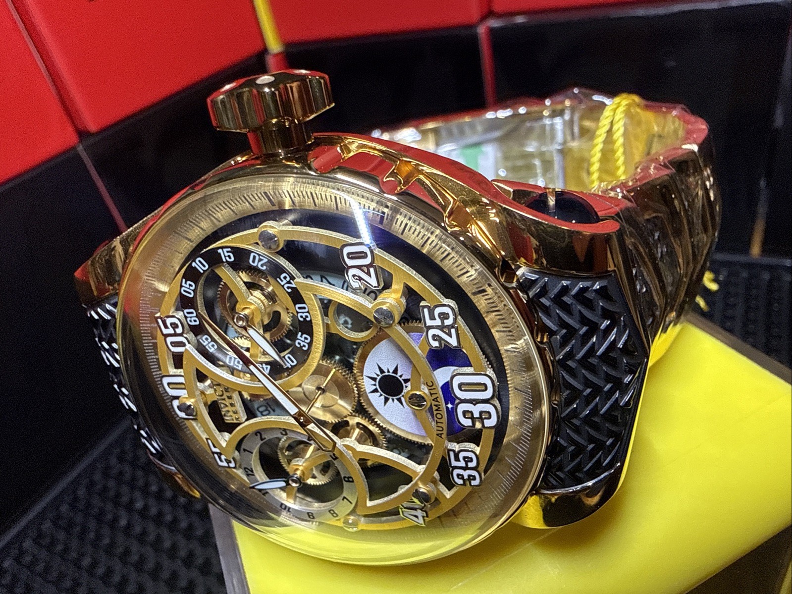 Invicta RESERVE Grand Dome Automatic Men’s 49mm Gold Skeleton dial 50268