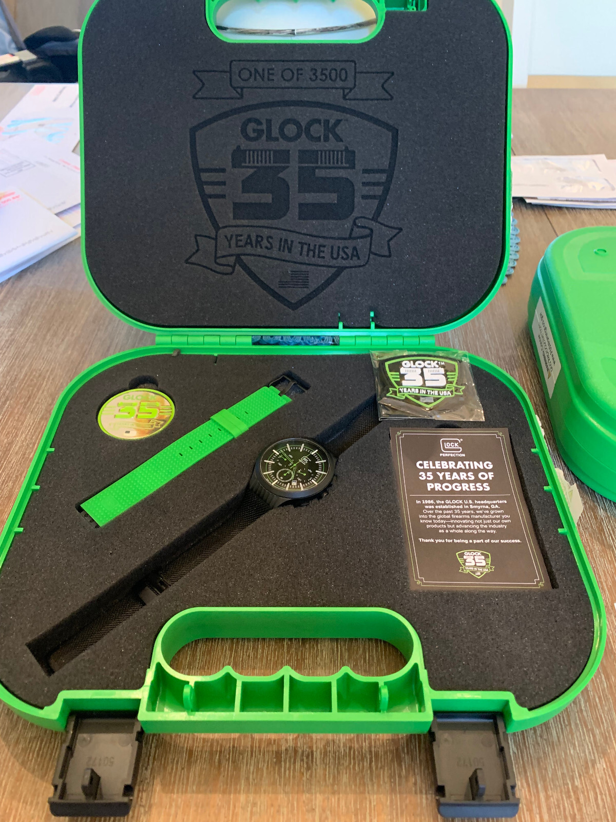 Glock Limited Edition 35th Anniversary Titanium Solar Chrono Watch 1 of 3500