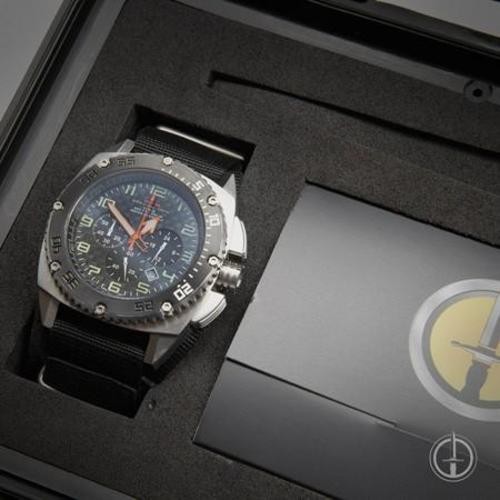 New MTM Patriot Silver Tit PAT-TSL-BLCK-MBTI Wristwatch Watch w/ Box