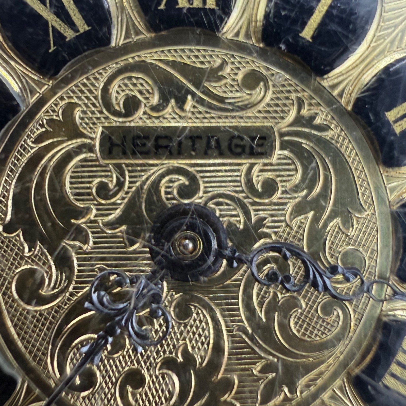 Vintage Heritage Pocket Watch Pendant Gold Tone Winds and Ticks 25”