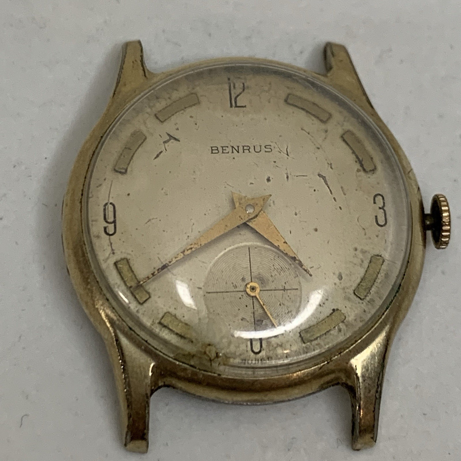VTG Benrus Model DN 10 Swiss 7 Jewel Men’s Watch 10k R.G.P. Runs Needs Service
