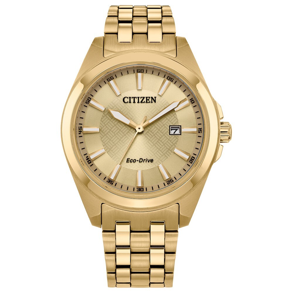 Citizen Men’s Classic Date Eco-Drive Gold Stainless Steel Watch 41 MM BM7532-54P