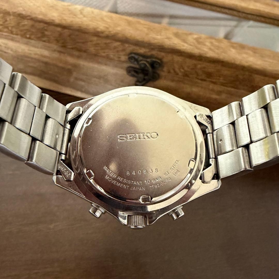 SEIKO Chronograph 100M Quartz Wristwatch Blue Dial