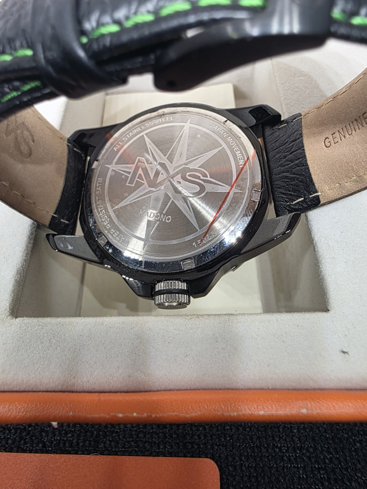 NXS Travis Pastrana Kadono Men’s Quartz 45mm Leather Strap Date w/ Box