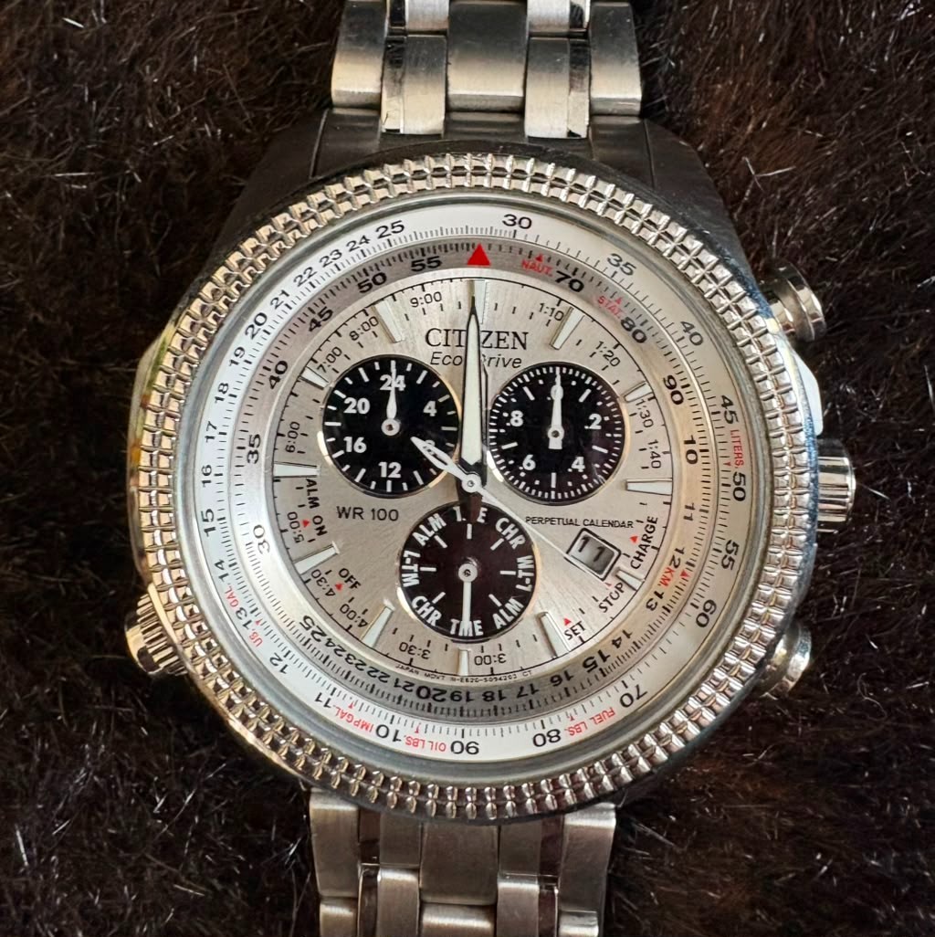 Citizen Eco-Drive E870 Perpetual Calendar Chronograph Men’s Watch, Needs battery
