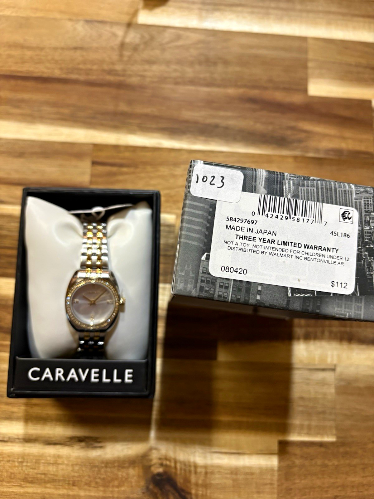 Caravelle Women’s Quartz Two-Tone Analog Stainless Bracelet Watch w/ Box