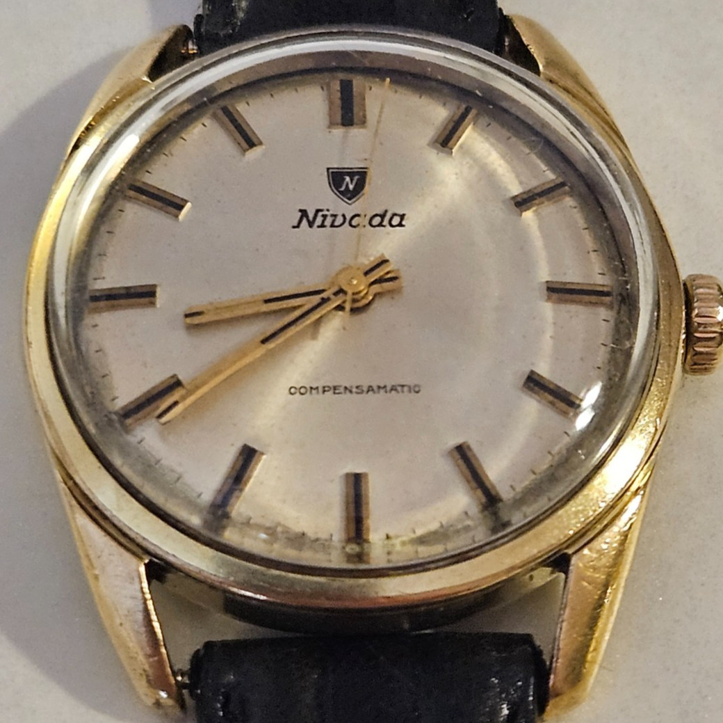 Vintage Men’s NIVADA COMPENSAMATIC “AS ST 1950/51” RARE Manual 17J 34mm Watch