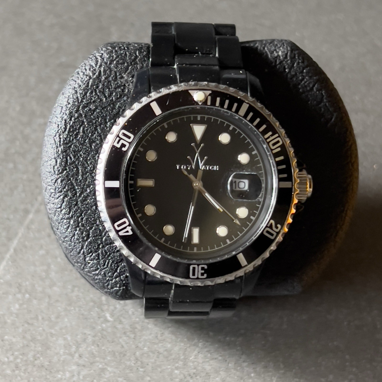 ToyWatch Fluo Plasteramic Submariner Divers Watch Style FL28BK Exc Cond