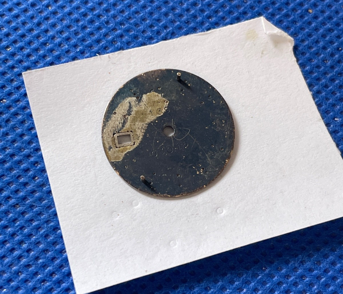Genuine Omega Constellation blue dial 19.5mm for cal. 681 NOS (1/18241)
