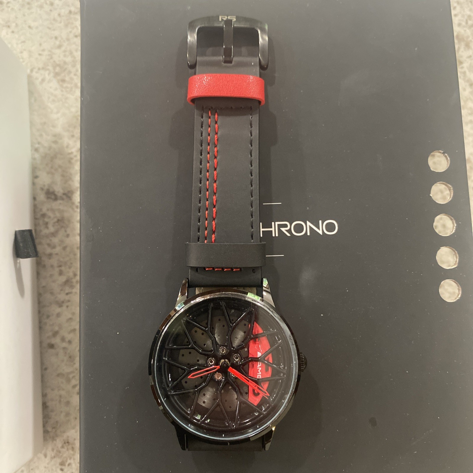 RS Chrono Watch Petronas 63S With Black and Red Leather Strap – Vry gd condtn