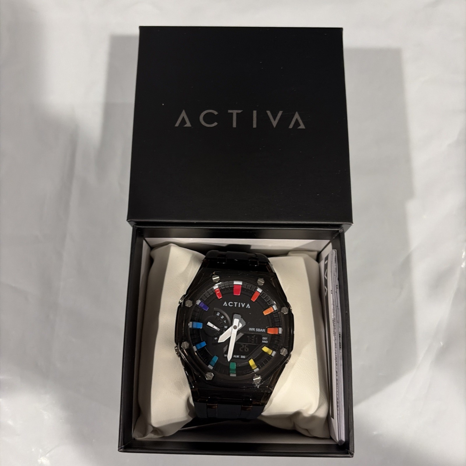 Activa Kaleido X Invicta Men’s Digital Watch – 44.2mm, Black (ACW2100-006)