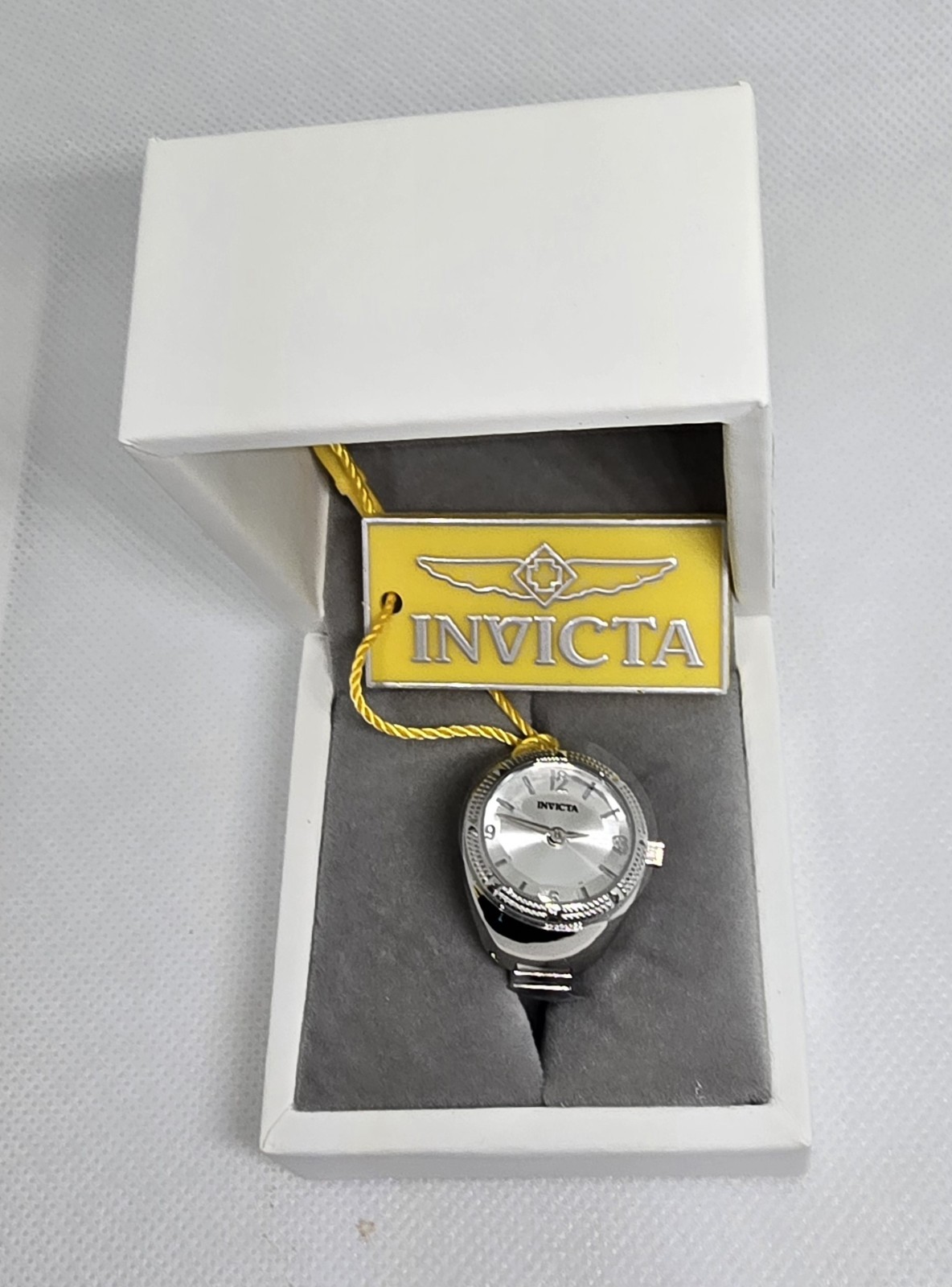 Invicta Mini Angel Women’s Ring Watch 20mm Silver Tone 50640 Brand New