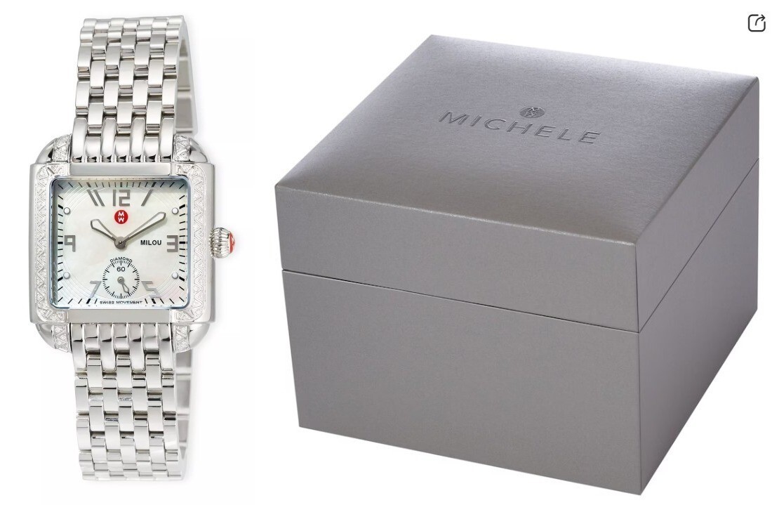 Michele Milou MW15A01A2025 Diamond Mother of Pearl Quartz Women’s Watch $1595.0