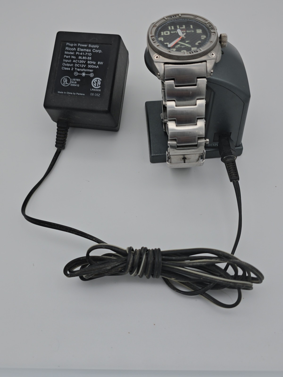 MTM Special OPS Silver Fox Titanium Watch induction charger (less than 20 made)