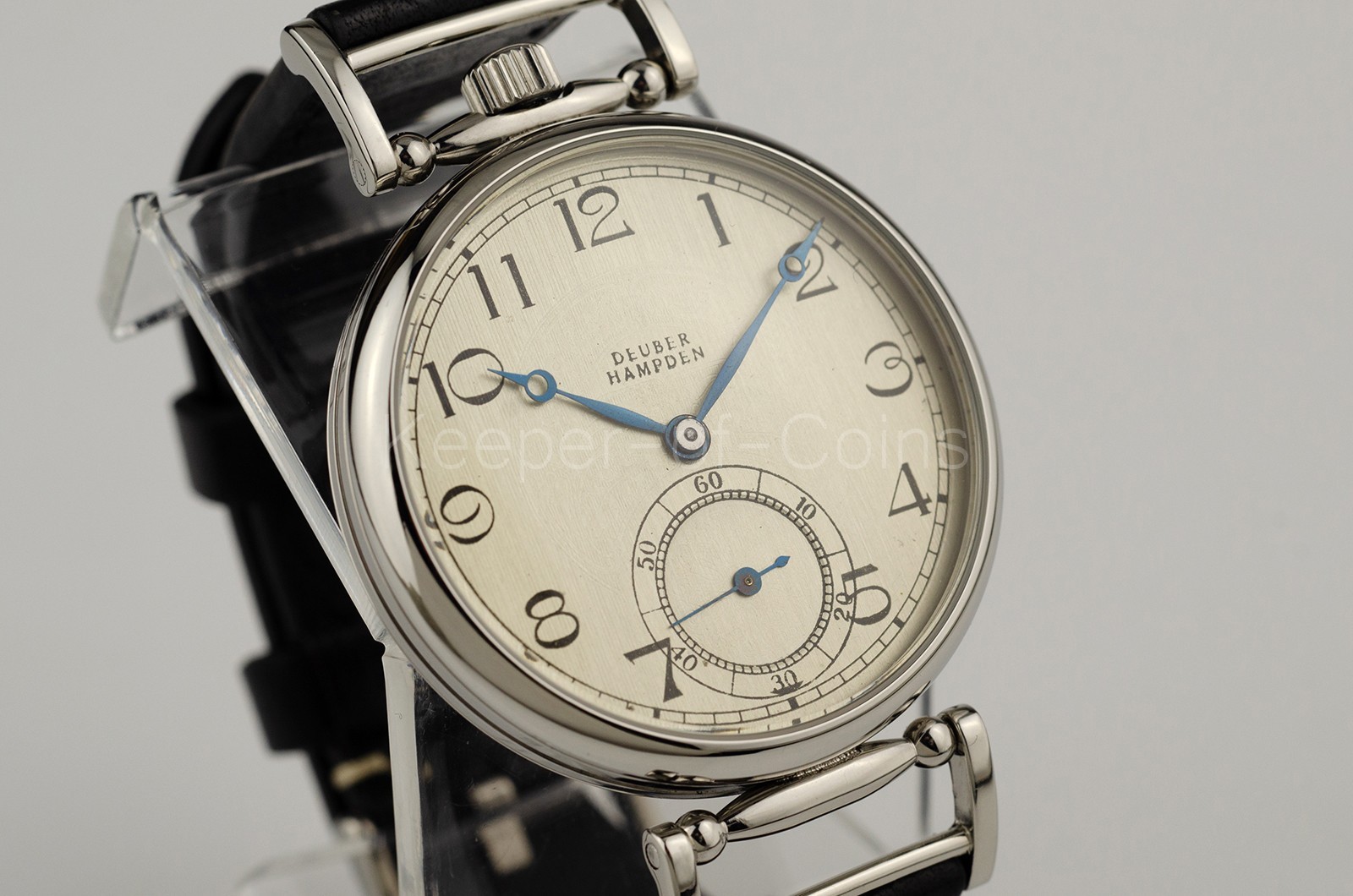 MENS WRIST WATCH USA VINTAGE HAMPDEN 12 SIZE MOVEMENT MARRIAGE WATCH CUSTOM MADE