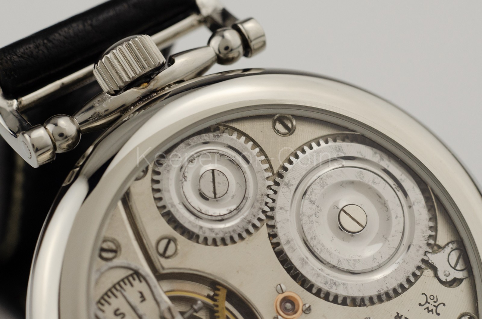 MENS WRIST WATCH USA VINTAGE HAMPDEN 12 SIZE MOVEMENT MARRIAGE WATCH CUSTOM MADE