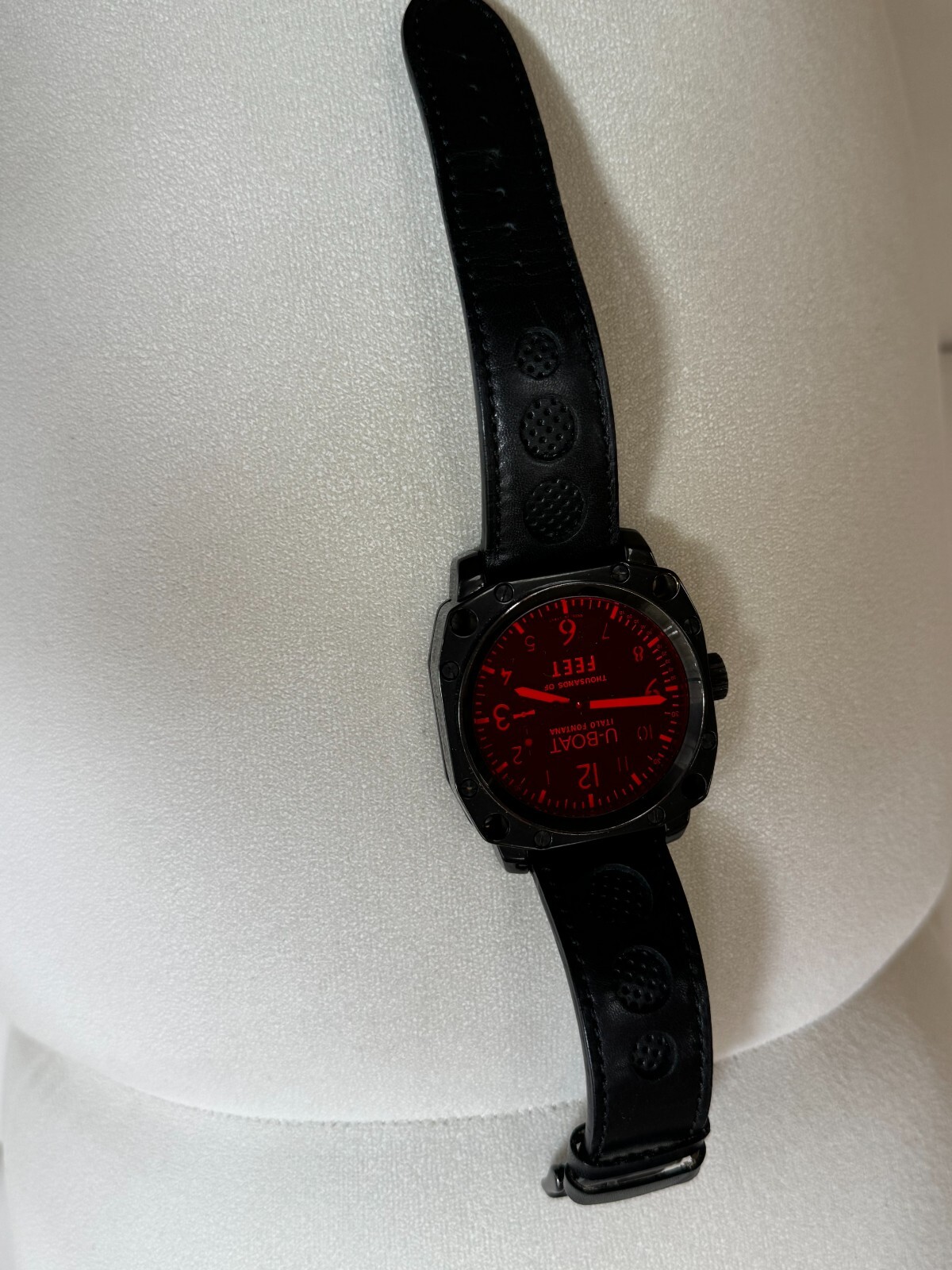 U-Boat Italo Fontana Watch Thousands of Feet Manual Mens 50mm Red Made in Italy