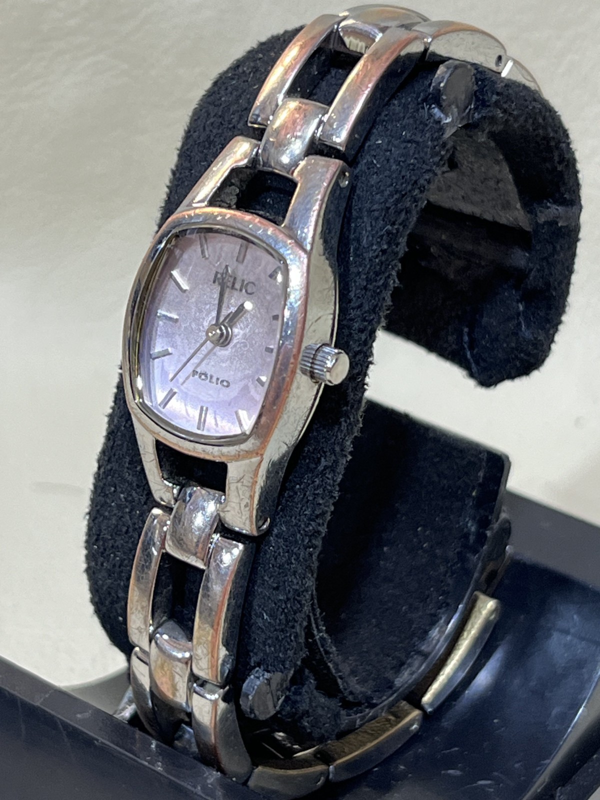 Tiny Rectangular Relic Folio Watch for Women | Vintage RELIC by Fossil ZR33549