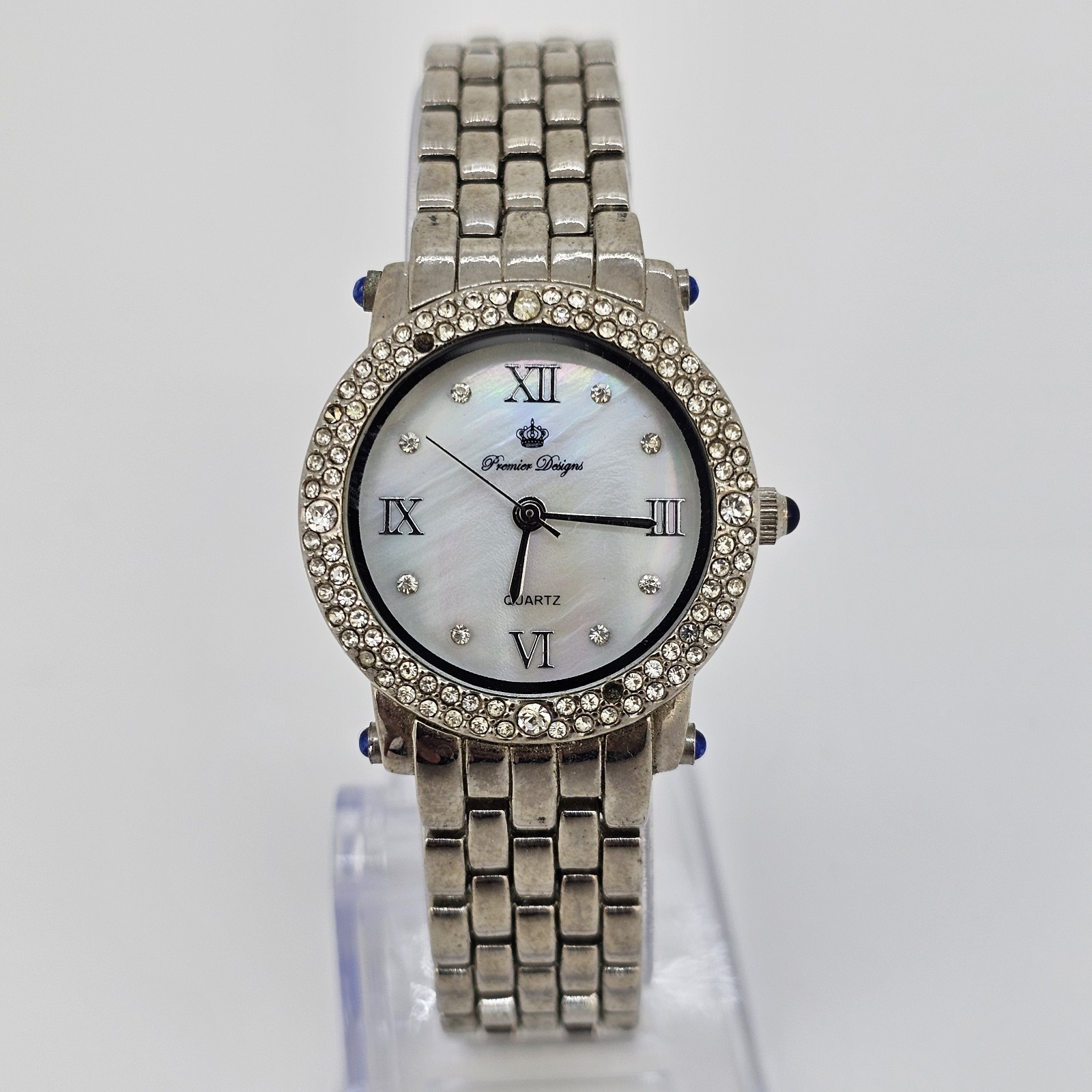 Premier Designs Women’s Watch 27MM Gray Dial Gray Bracelet Band 6.5″ New Battery