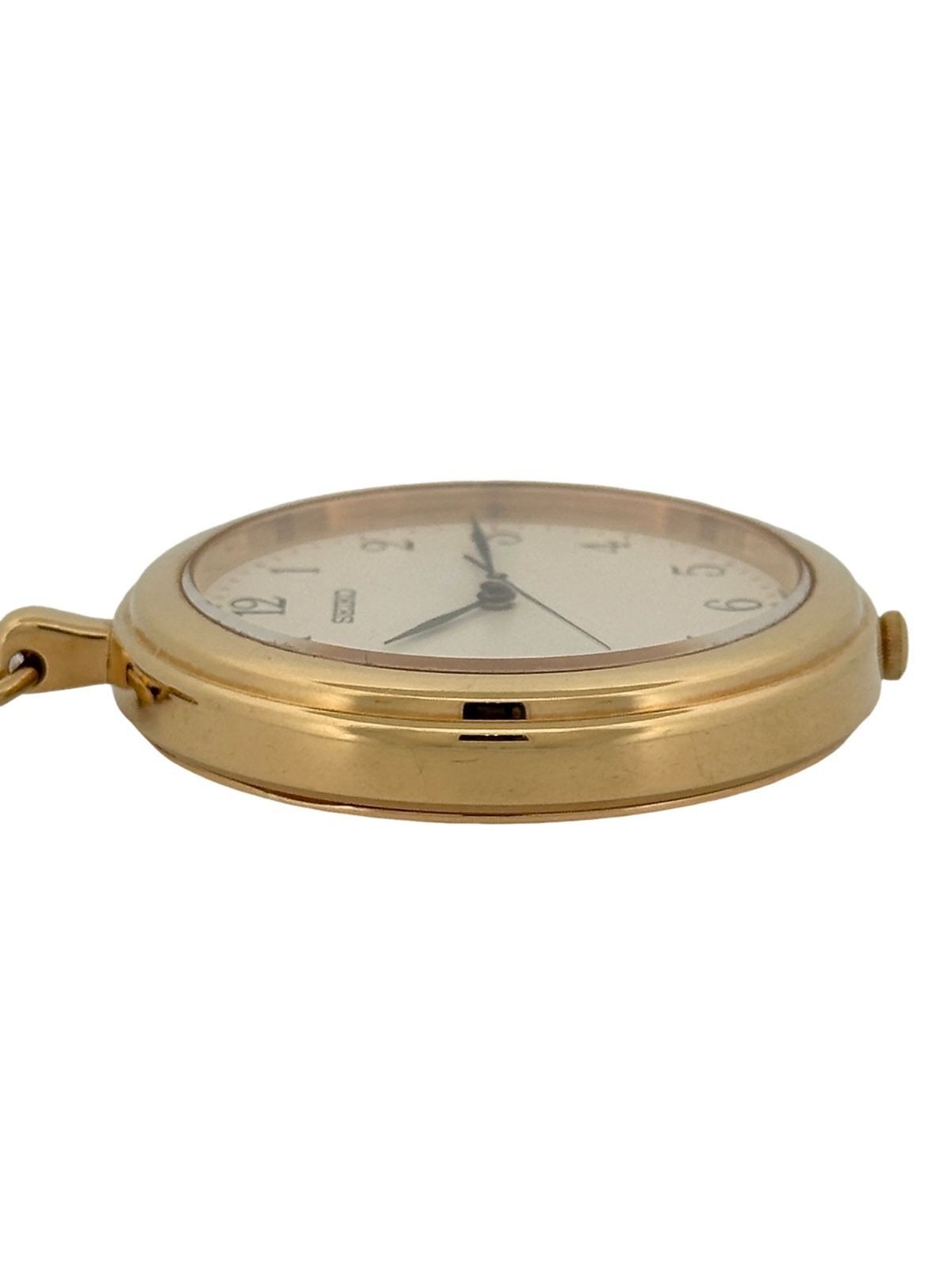SEIKO Quartz 38.2mm Pocket Watch Unused Pre-owned Collectible Timepiece