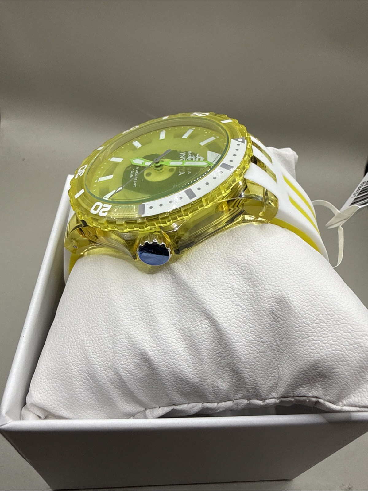 Invicta Subaqua Men’s 44mm Watch Transparent Yellow Green Silicone Sport 69451