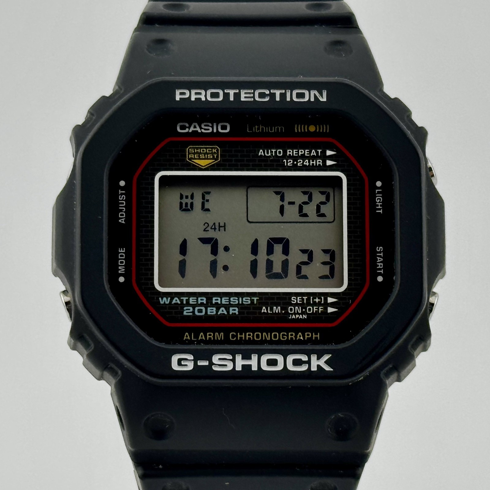 Near Mint CASIO G-SHOCK DW-5000R-1AJF Origin Square RI Digital Classic Watch