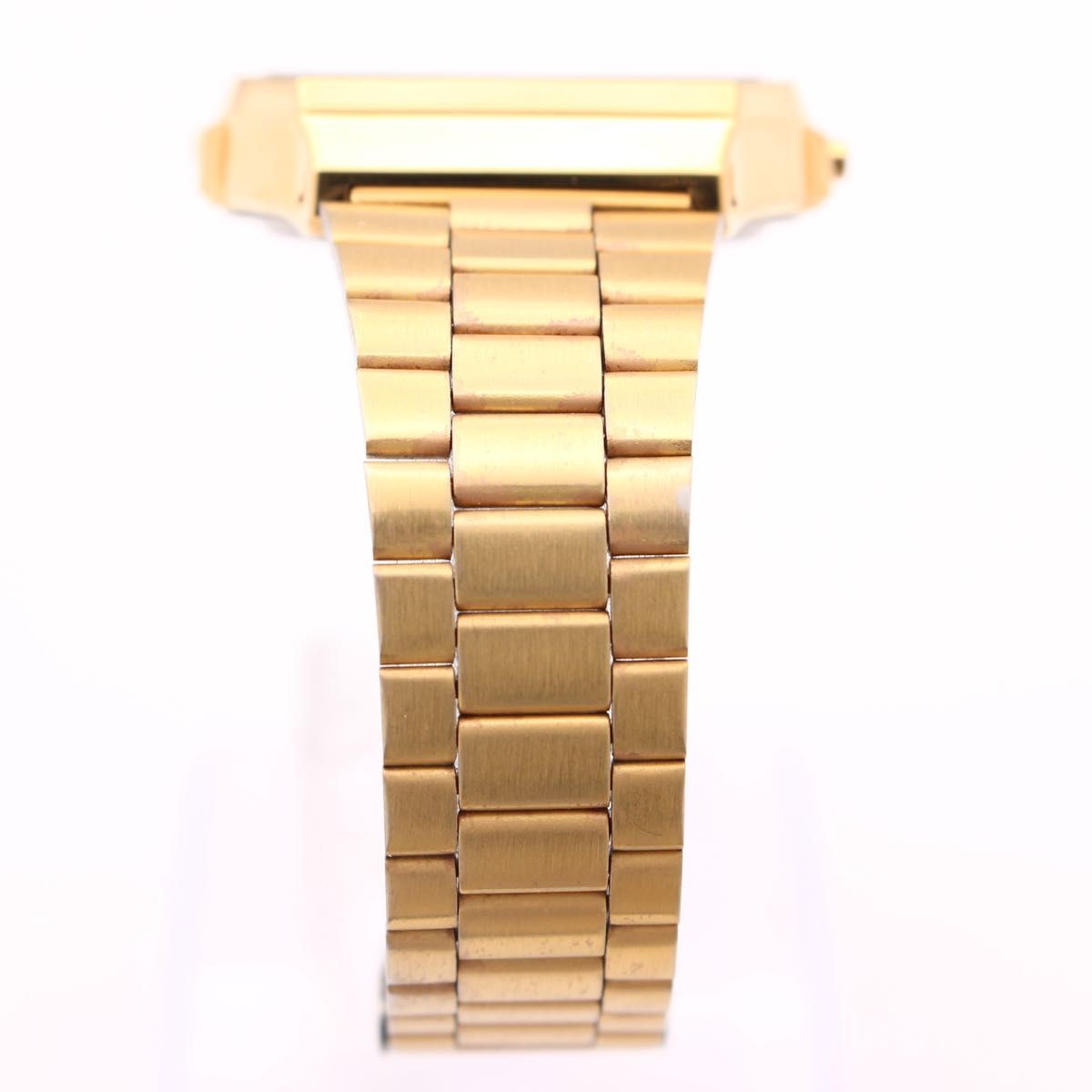 CASIO A168 Men’s Digital Watch Gold Argyle Pattern Retro Overseas Model Quartz C