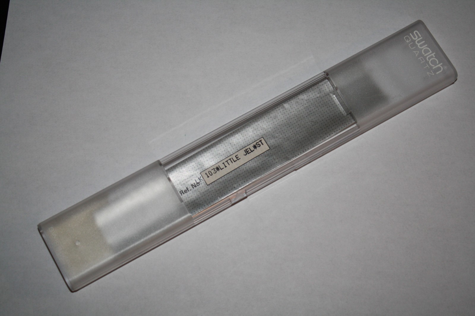 Vintage SWATCH 1986 LK103 Clear Band Little Jelly with Case and extra Band