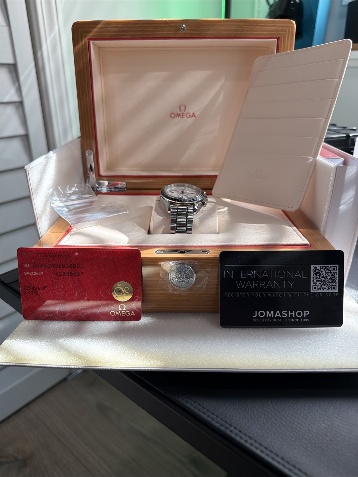 Omega Speedmaster Racing 326.30.40.50.02.001 40mm Steel Silver Dial Box + Papers