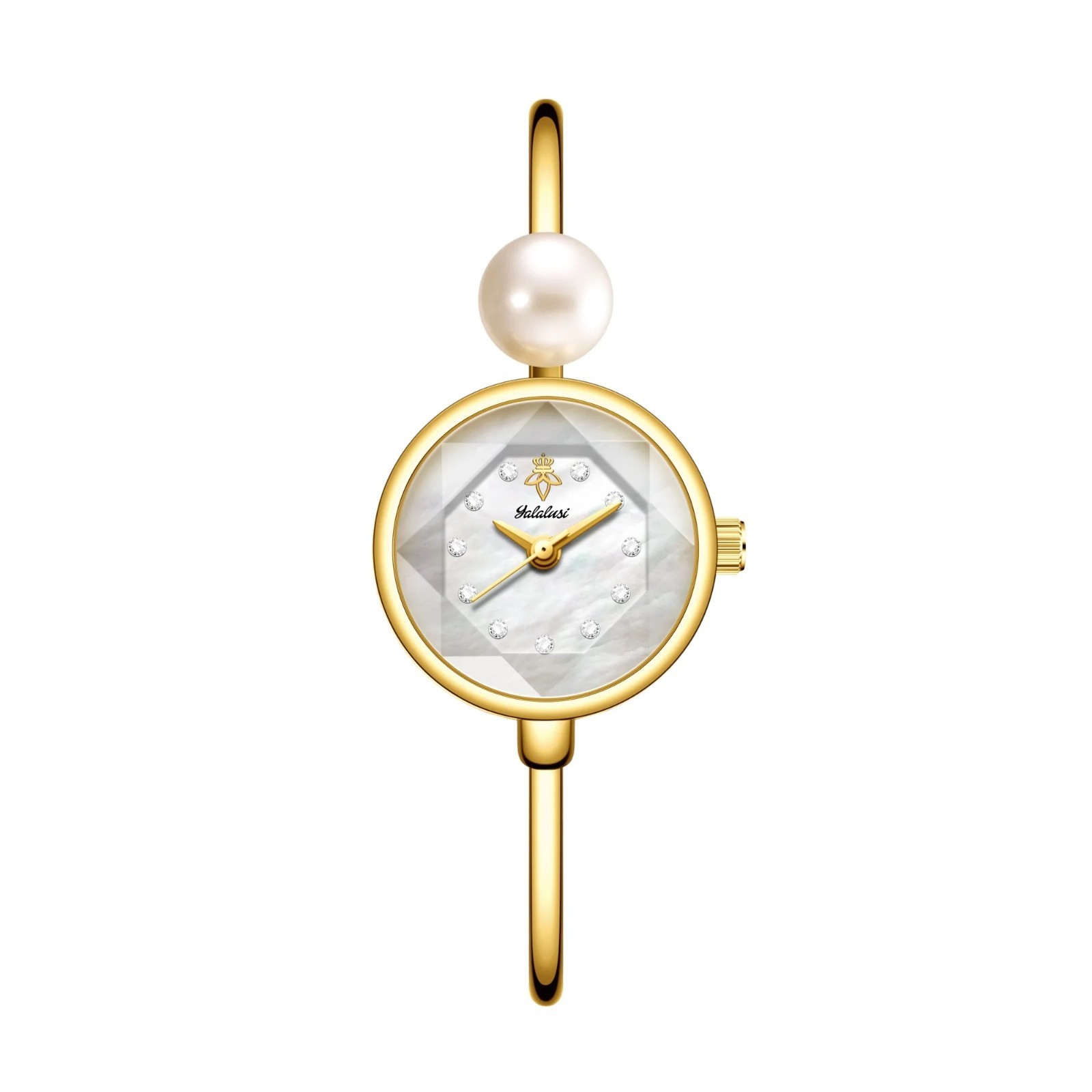 Women’s Gold Pearl Bracelet Quartz Watch Luxury Elegant Gift Box Fashion Watch