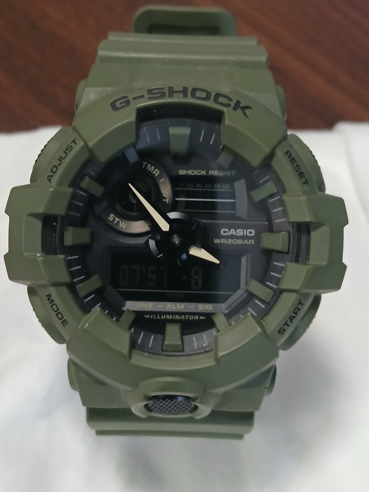 Casio G-SHOCK Analog/Digital Quartz Sport Watch 200m Alarm Backlight Resin