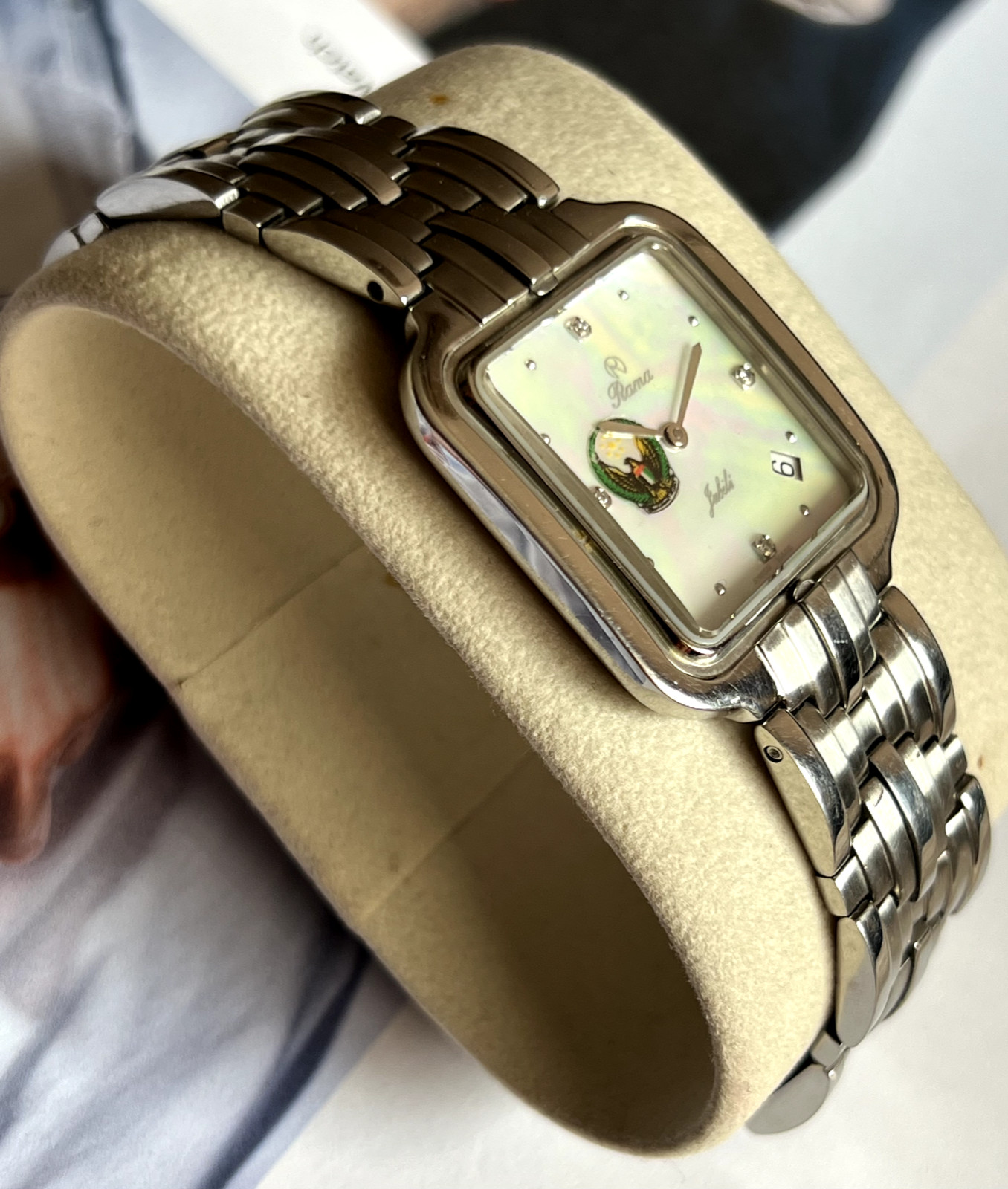 RSW Rama watch Mother of pearl dial UAE airforce logo integrated men’s/unisex