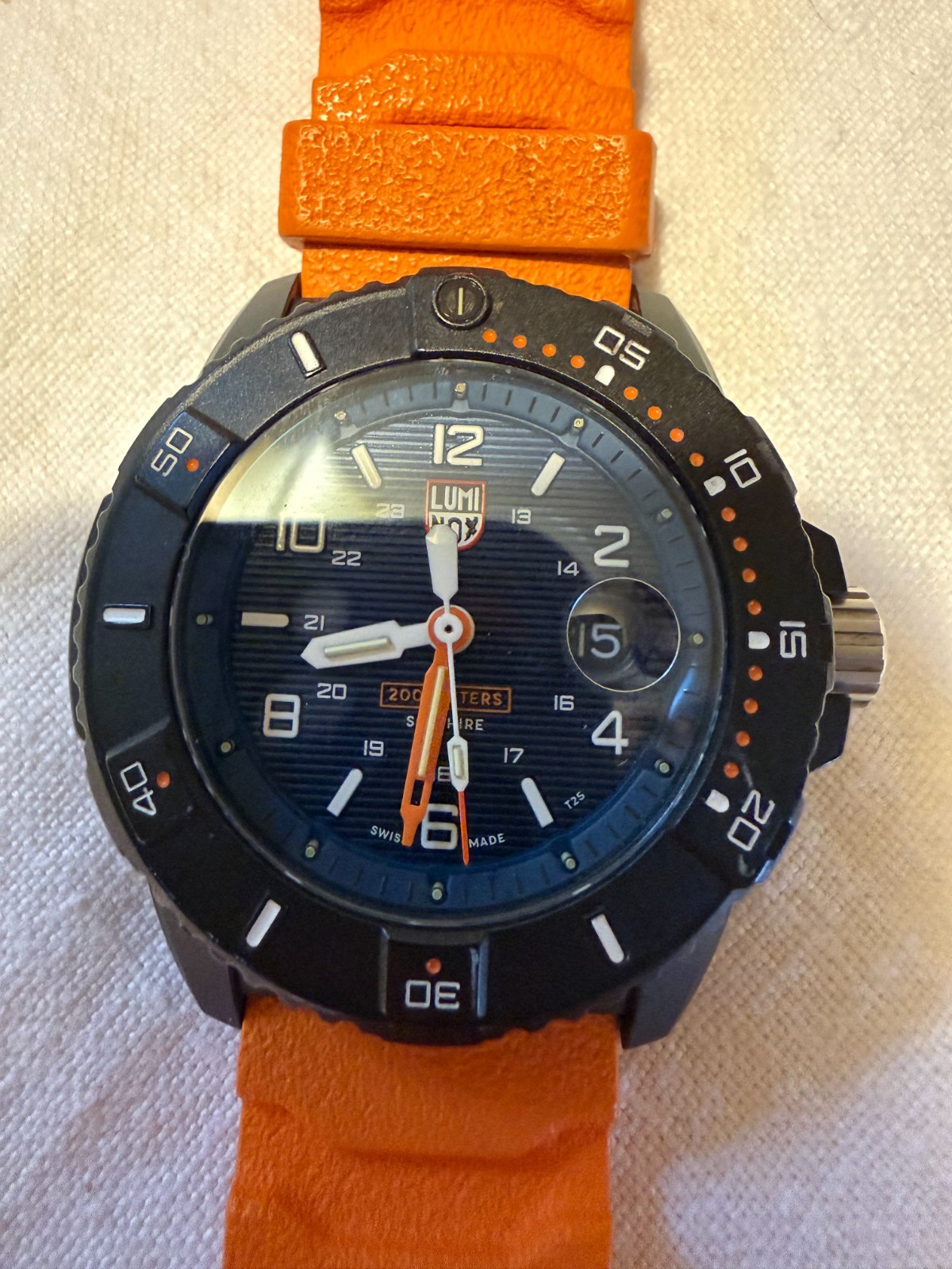 Luminox Navy SEAL 3600 Series XS.3603 Orange Strap Men’s Quartz Watch