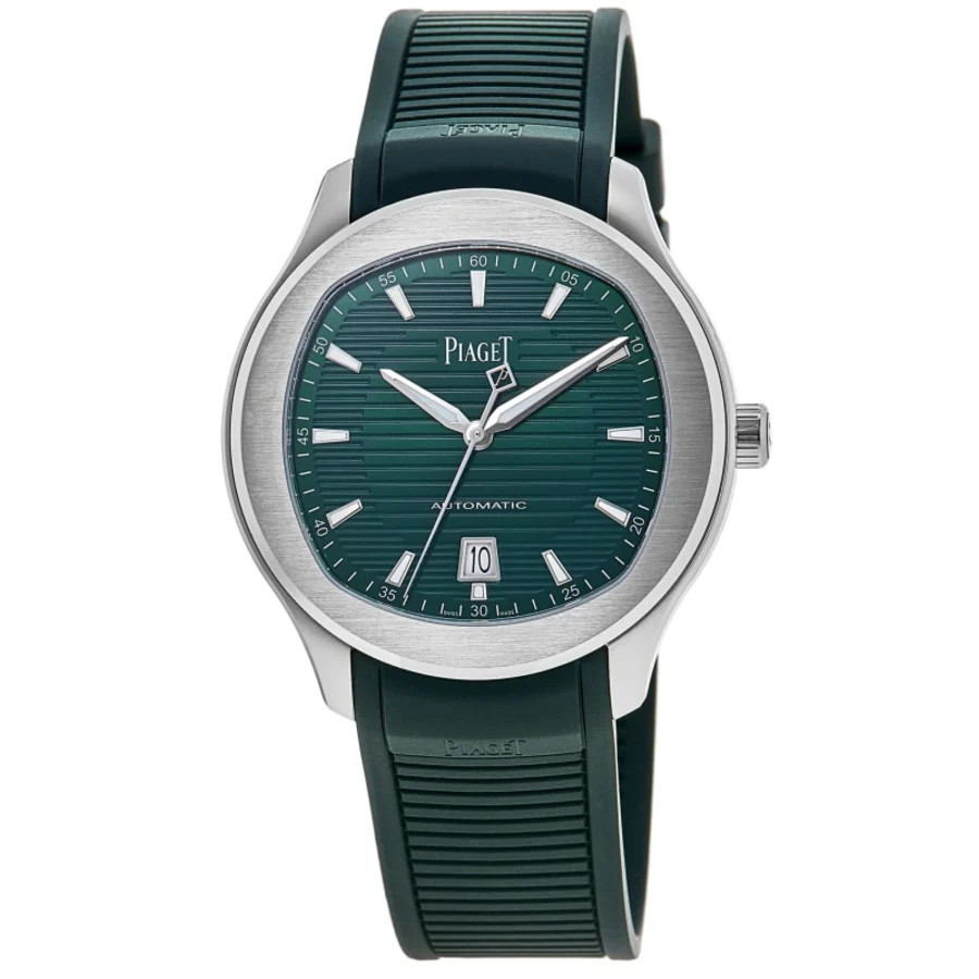 New Piaget Polo Date Field Automatic Green Dial Rubber Men’s Watch G0A48022