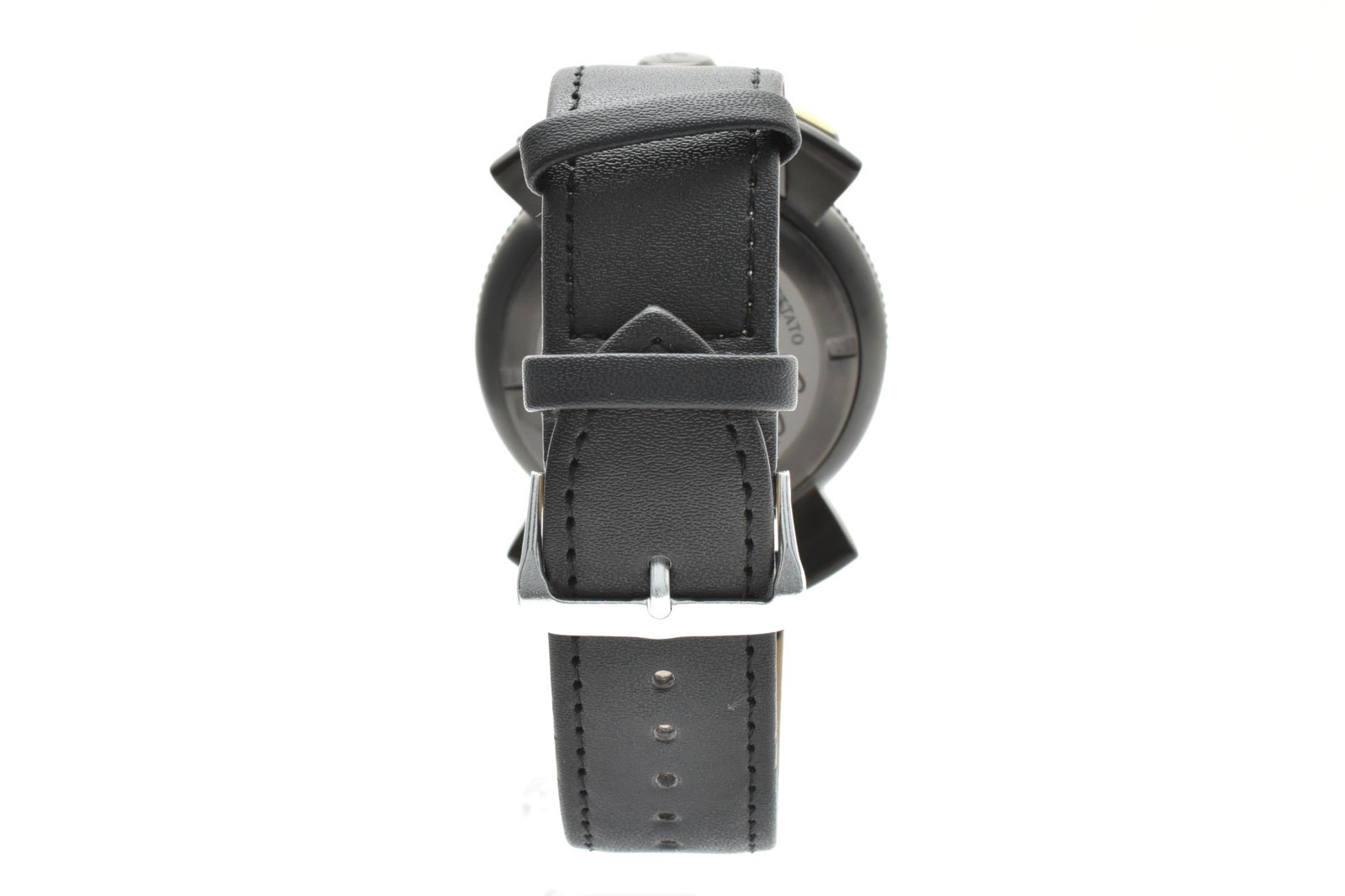 *MINT* GaGa MILANO Manuale 48 Black Orange Men’s Quartz Watch From JAPAN